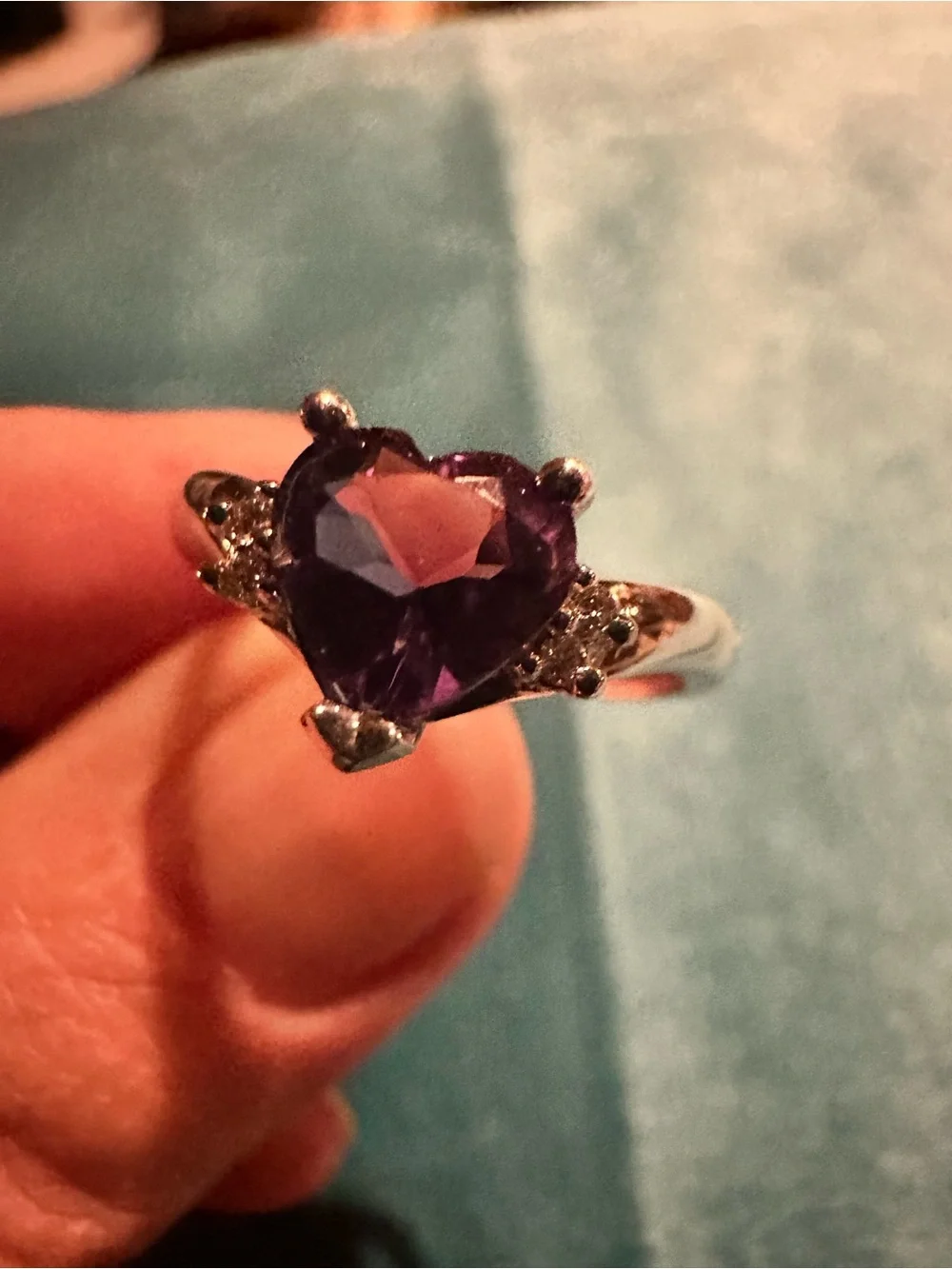 Elegant Amethyst Sterling Silver Ring